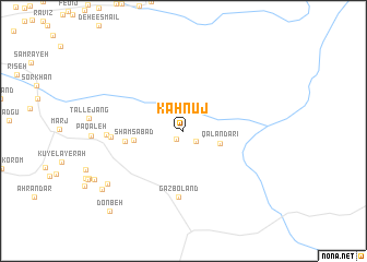 map of Kahnūj