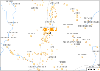 map of Kahnūj