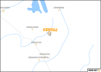 map of Kahnūj