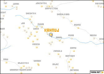 map of Kahnūj