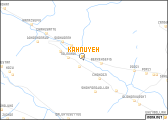 map of Kahnūyeh