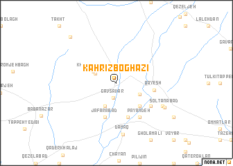 map of Kahrīz Boghāzī