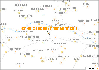 map of Kahrīz-e Ḩoseynābād-e Nāz̧em