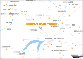 map of Kahrīzeh Sheykhān