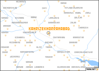 map of Kahrīz-e Khorramābād