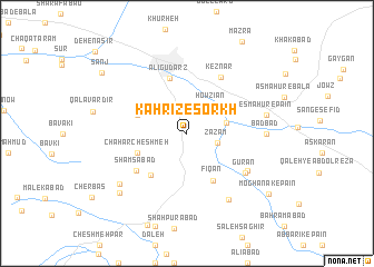 map of Kahrīz-e Sorkh