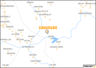 map of Kahūrdān