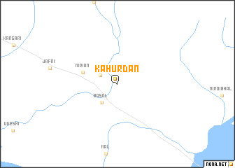 map of Kahurdān