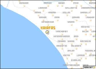 map of Kaïáfas