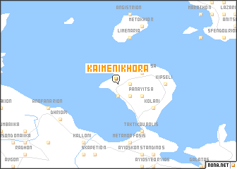 map of Kaïméni Khóra