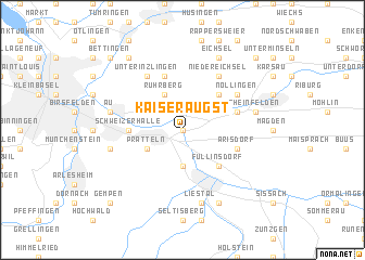 map of Kaiseraugst