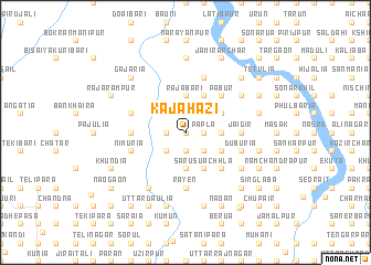 map of Kājāhāzi