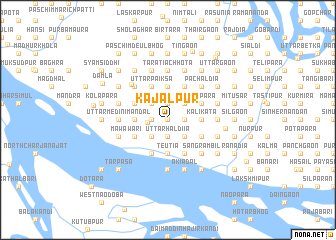 map of Kājalpur