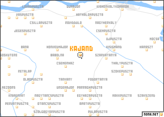 map of Kajánd