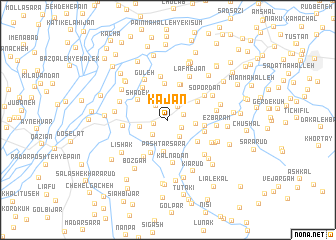 map of Kājān