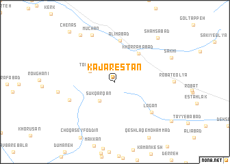 map of Kajārestān