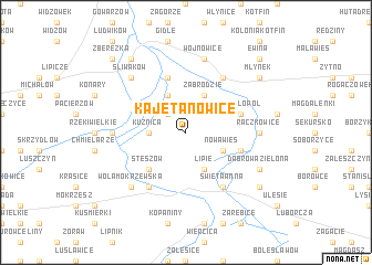 map of Kajetanowice