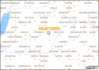 map of Kajetanów