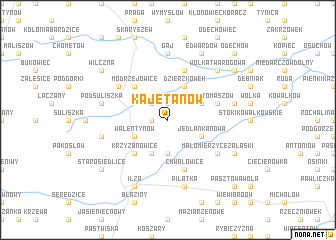 map of Kajetanów