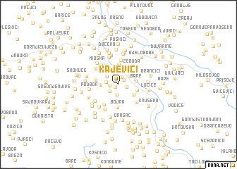 map of Kajevići