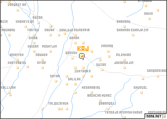 map of Kāj