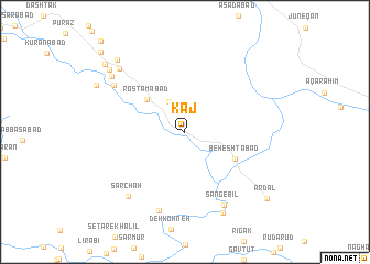 map of Kāj