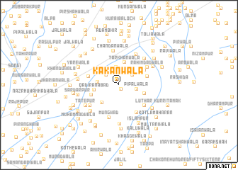 map of Kākānwāla