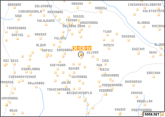 map of Kākān