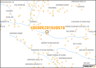 map of Kākāreẕā-ye Vosţá