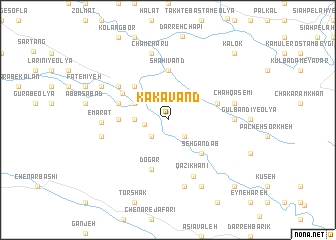 map of Kākāvand