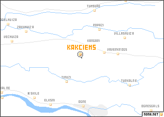 map of Kākciems
