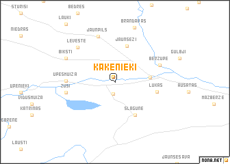 map of Kaķenieki