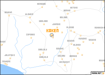 map of Kaken
