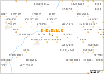 map of Kakerbeck