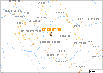 map of Kākestān