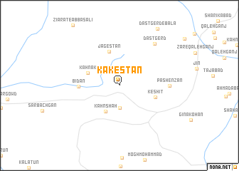 map of Kakestān