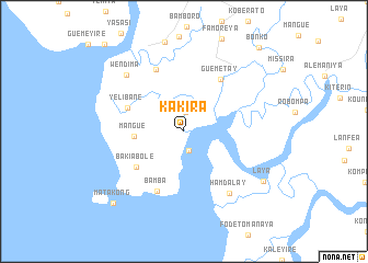 map of Kakira