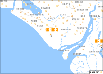 map of Kakira