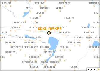 map of Kakliniškės