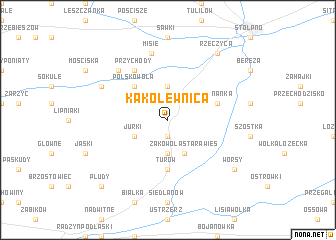 map of Kąkolewnica