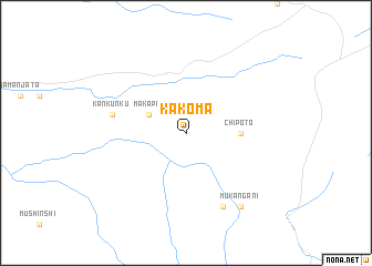 map of Kakoma