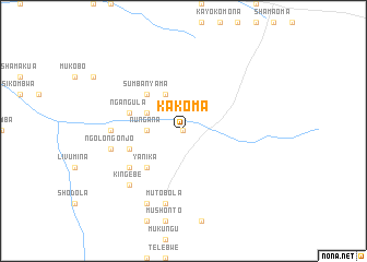 map of Kakoma