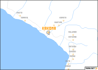 map of Kakoma