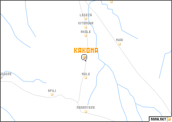 map of Kakoma