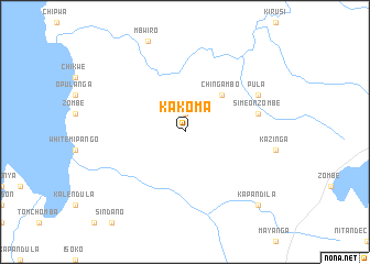 map of Kakoma