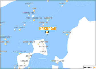 map of Kakondji