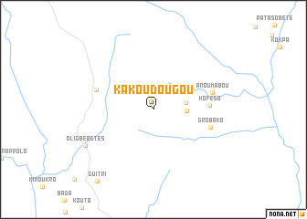 map of Kakoudougou