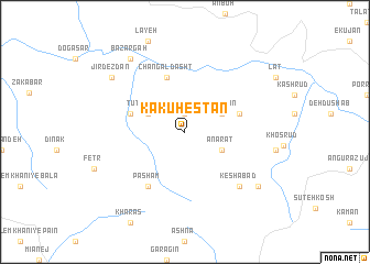 map of Kākūhestān
