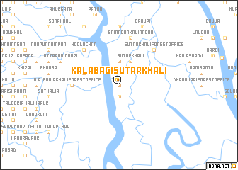 map of Kalābagi Sutārkhāli