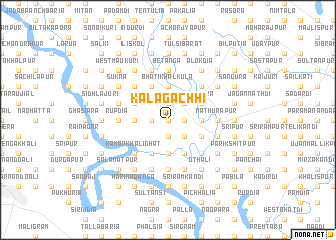 map of Kalāgāchhi